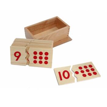 Montessori Numery i kropki - puzzle  + KARTY PRACY
