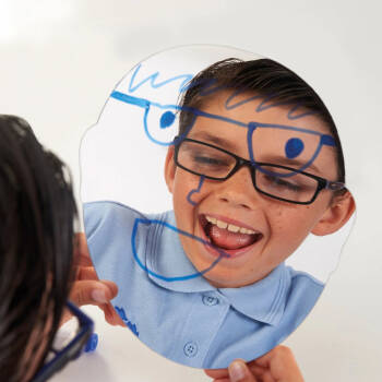 Lustrzane Emocje: Zestaw 10 luster w kształcie twarzy dla dzieci + KARTY PRACY