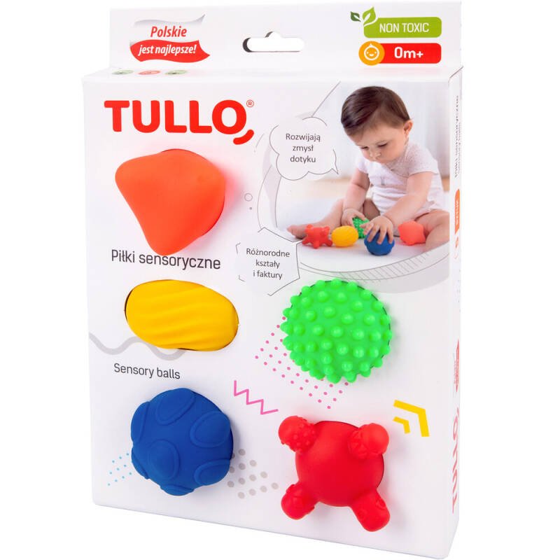 Piłki sensoryczne 5 szt. (420) + darmowy E-BOOK - 11 zabaw z piłeczkami sensorycznymi - OUTLET
