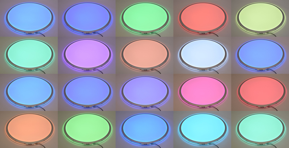 Okrągły kolorowy panel świetlny LED TickiT