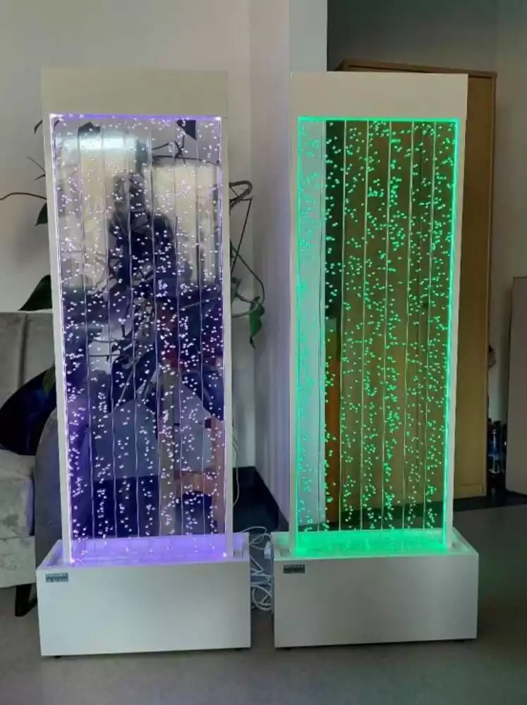 Ścianka wodna bąbelkowa podświetlana RGB 160x50cm