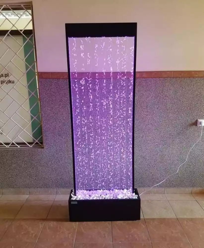 Ścianka wodna bąbelkowa podświetlana RGB 160x50cm